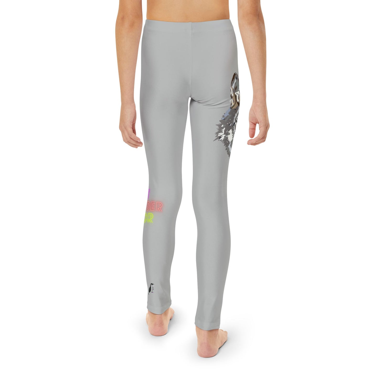 Youth Full-Length Leggings: Wolves Lite Grey