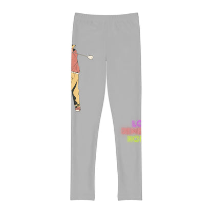 Youth Full-Length Leggings: Golf Lite Grey