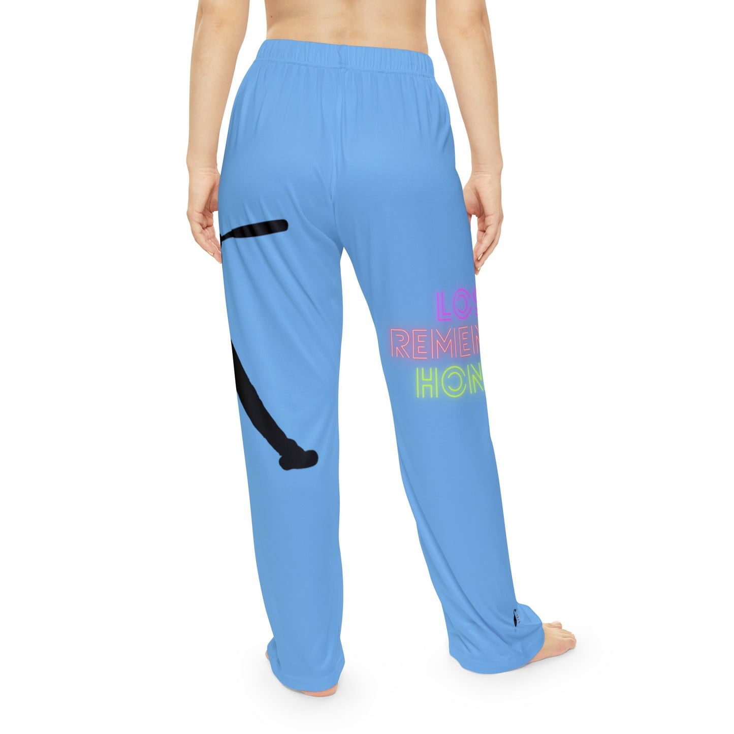 Women's Pajama Pants: Baseball Lite Blue