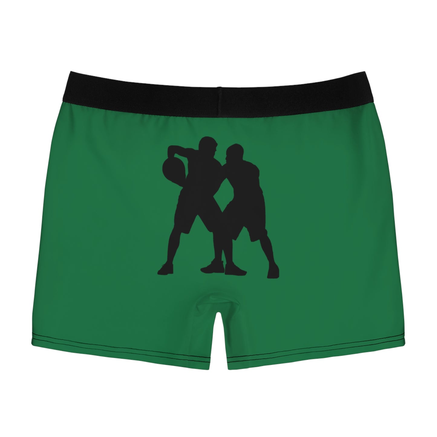 Men's Boxer Briefs: Basketball Dark Green