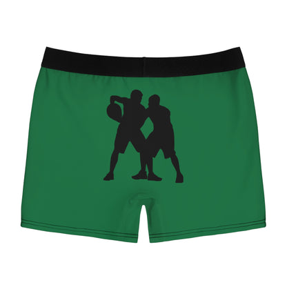 Men's Boxer Briefs: Basketball Dark Green