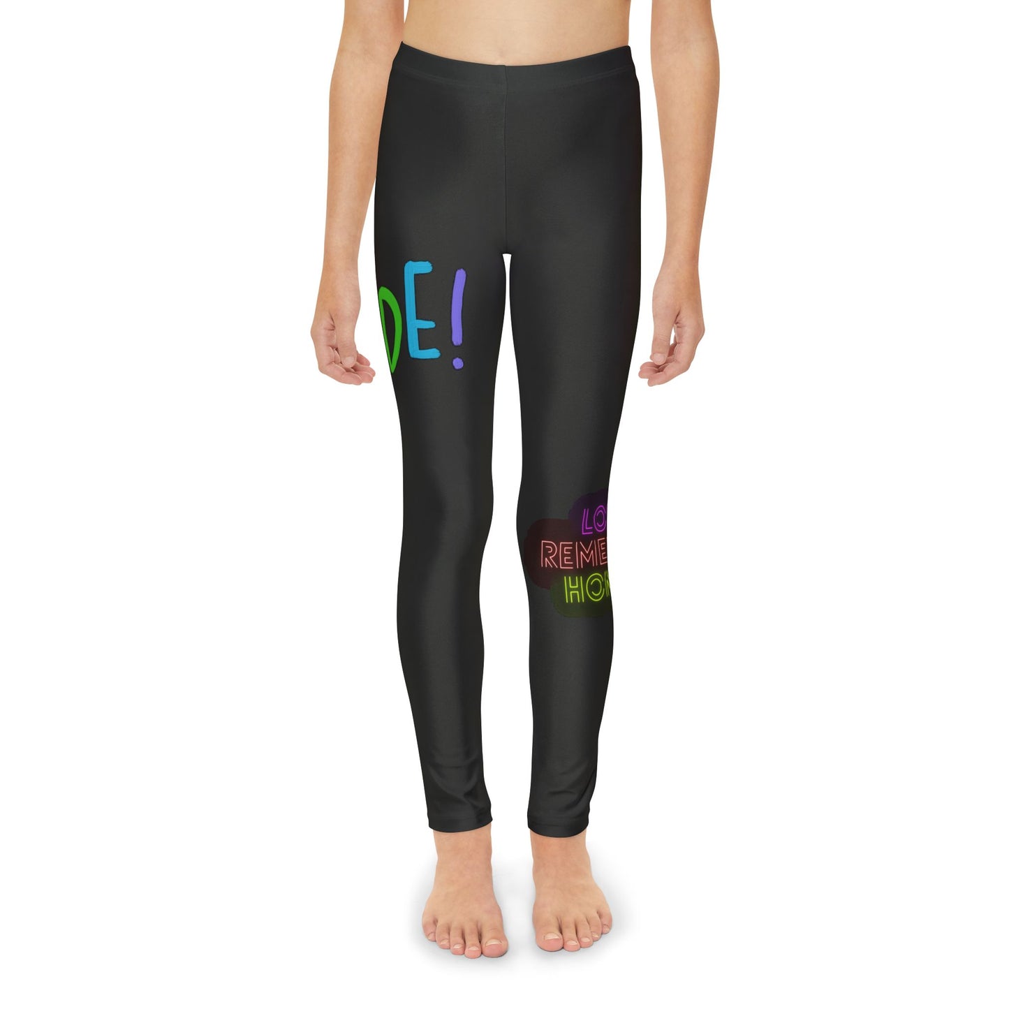 Youth Full-Length Leggings: LGBTQ Pride Black