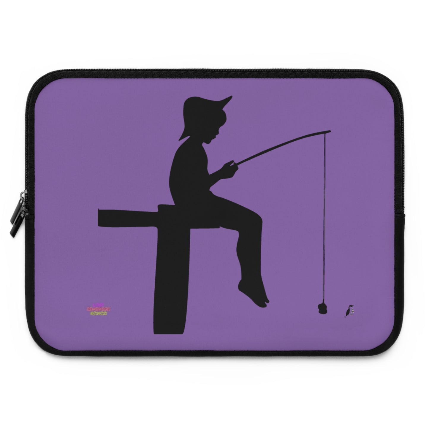 Laptop Sleeve: Fishing Lite Purple