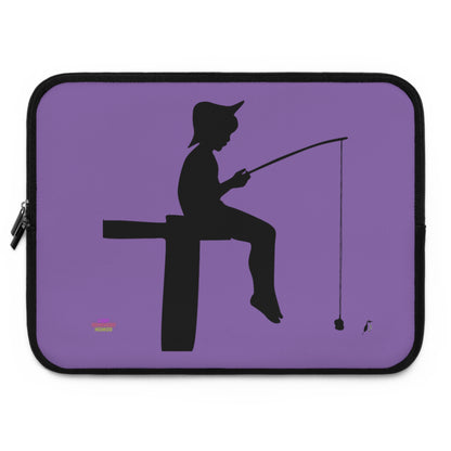 Laptop Sleeve: Fishing Lite Purple