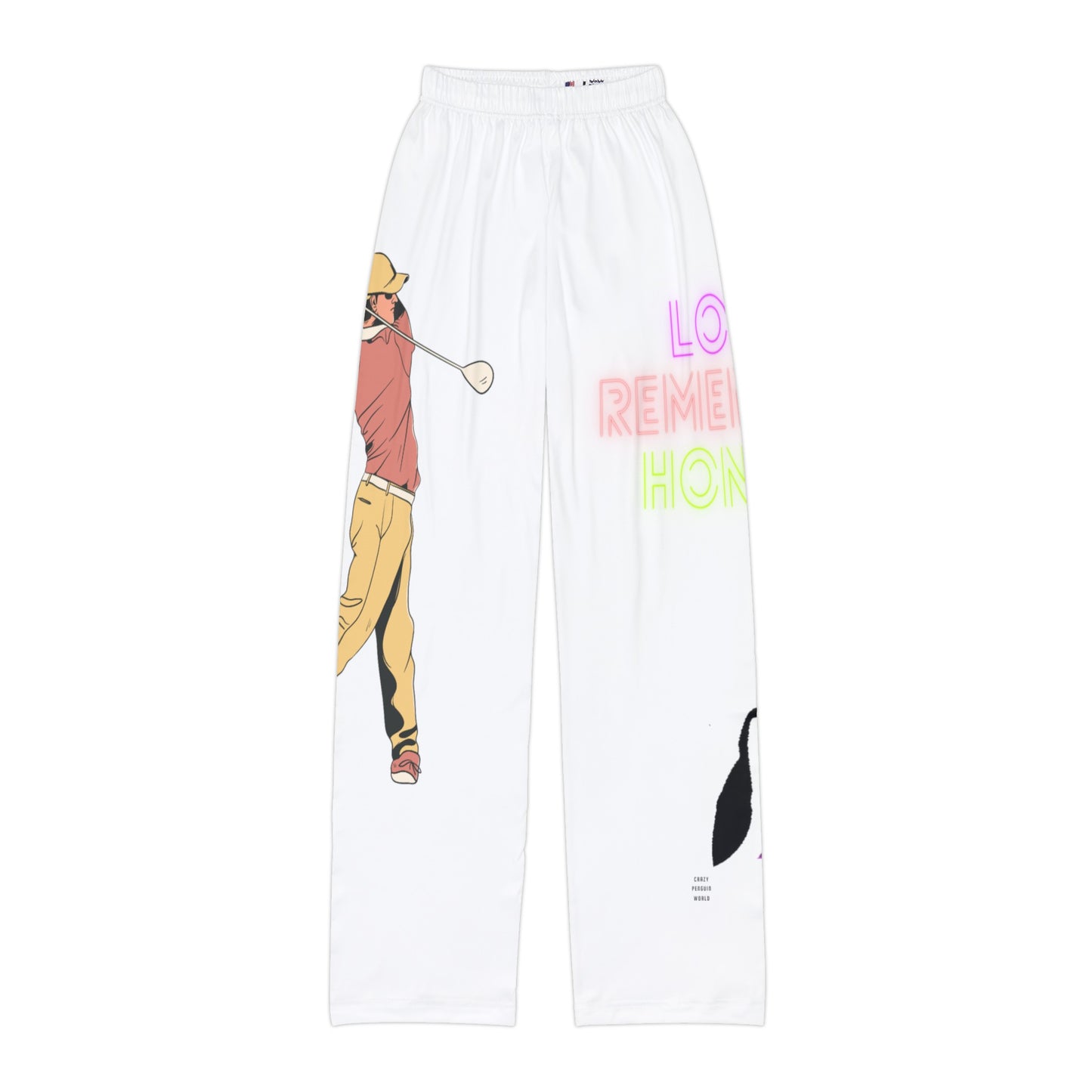 Kids Pajama Pants: Golf White