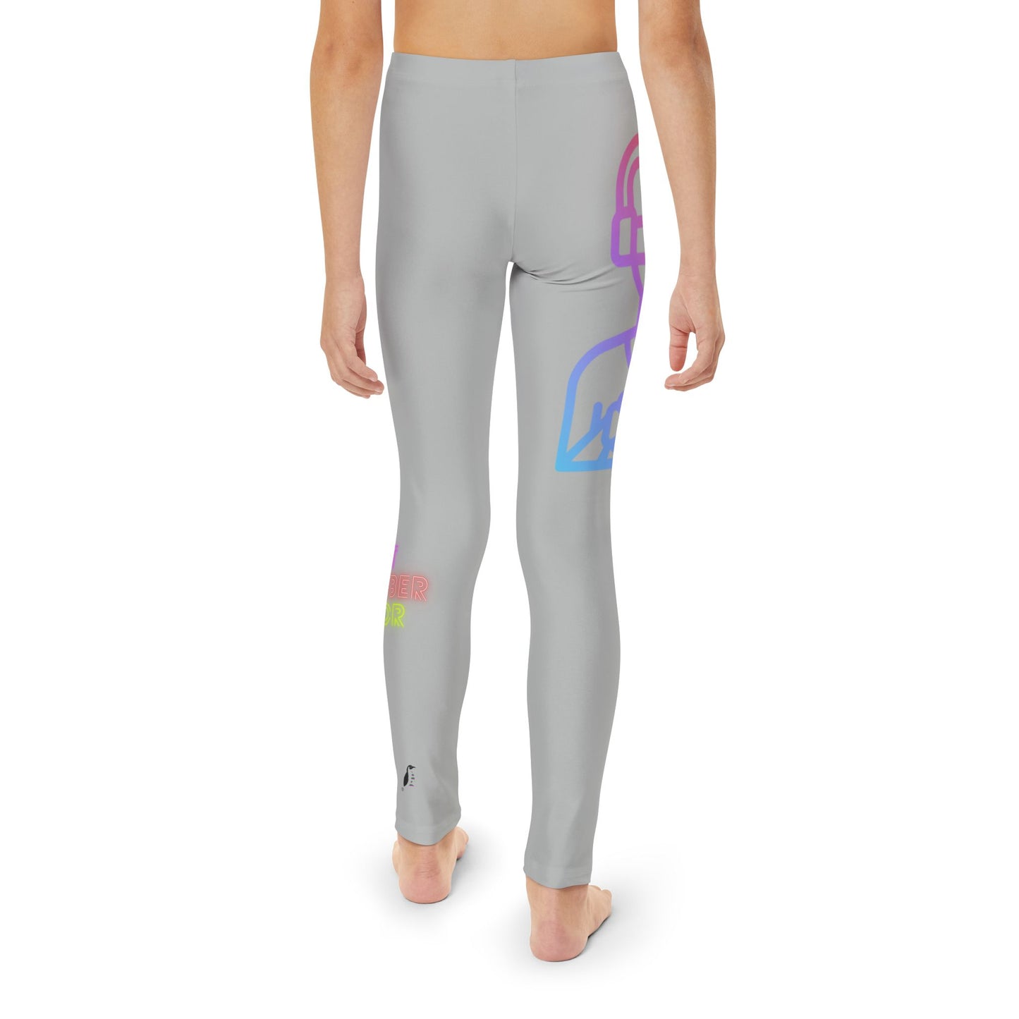 Youth Full-Length Leggings: Gaming Lite Grey