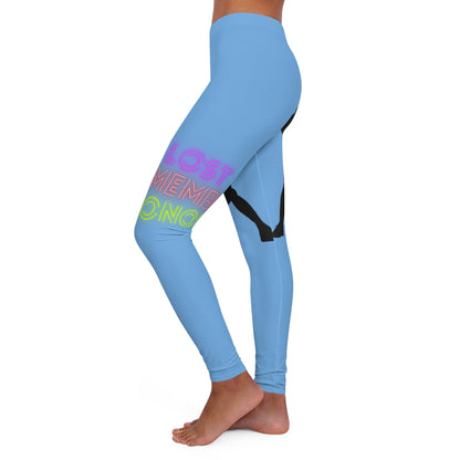 Women's Spandex Leggings: Basketball Lite Blue