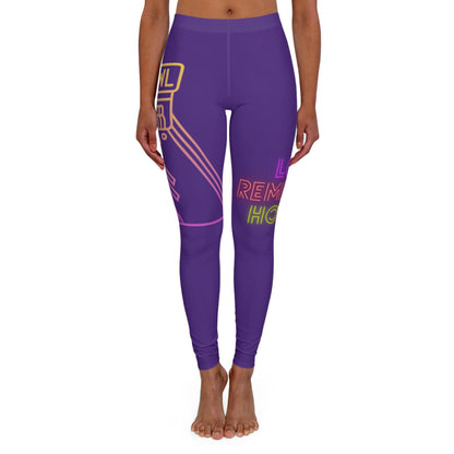 Women's Spandex Leggings: Bowling Purple