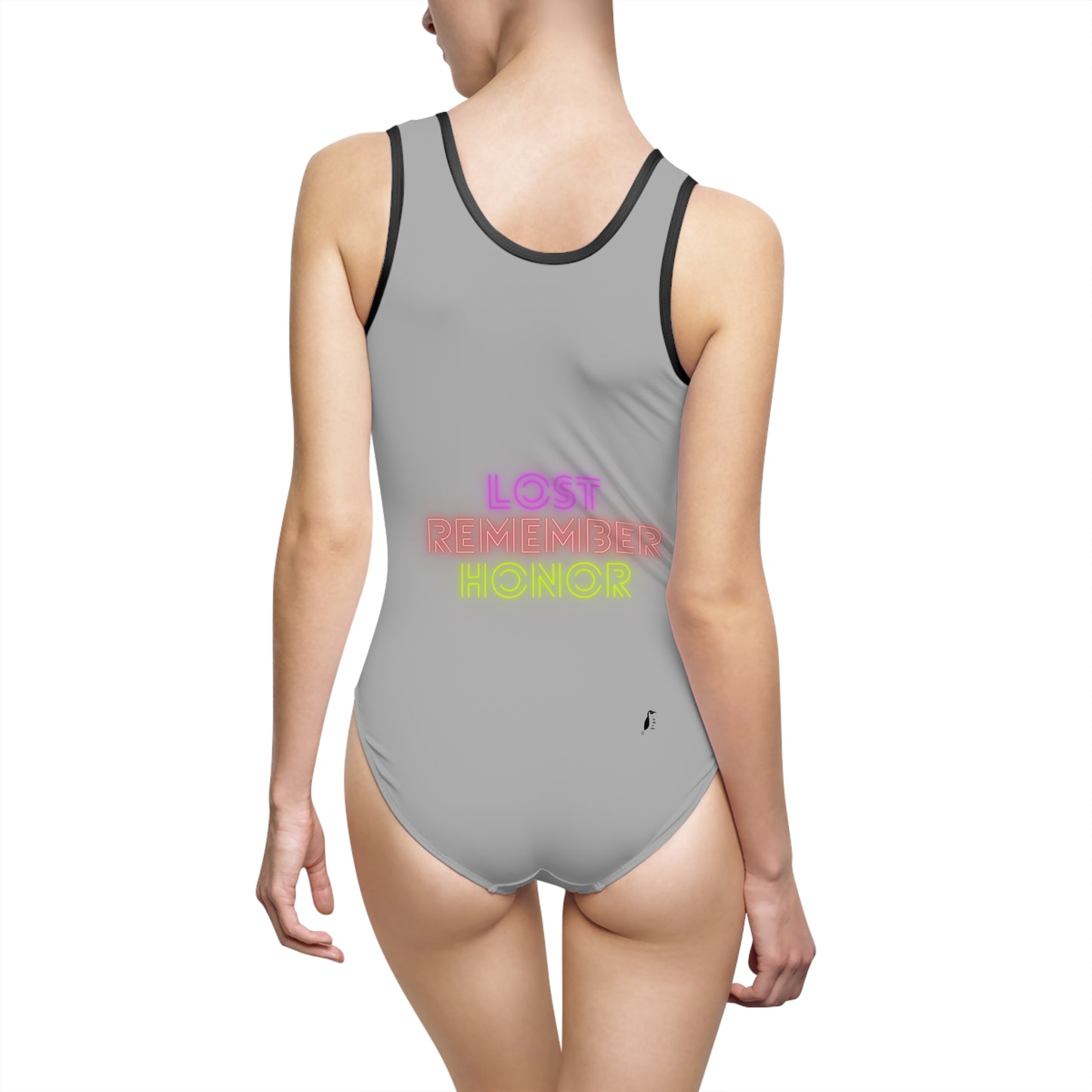 Women's Classic One-Piece Swimsuit: Weightlifting Lite Grey