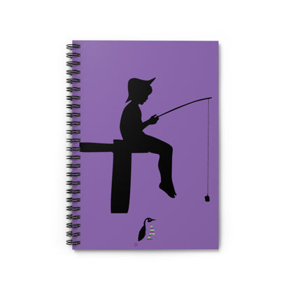 Spiral Notebook - Ruled Line: Fishing Lite Purple