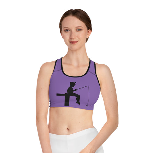 Sports Bra: Fishing Lite Purple