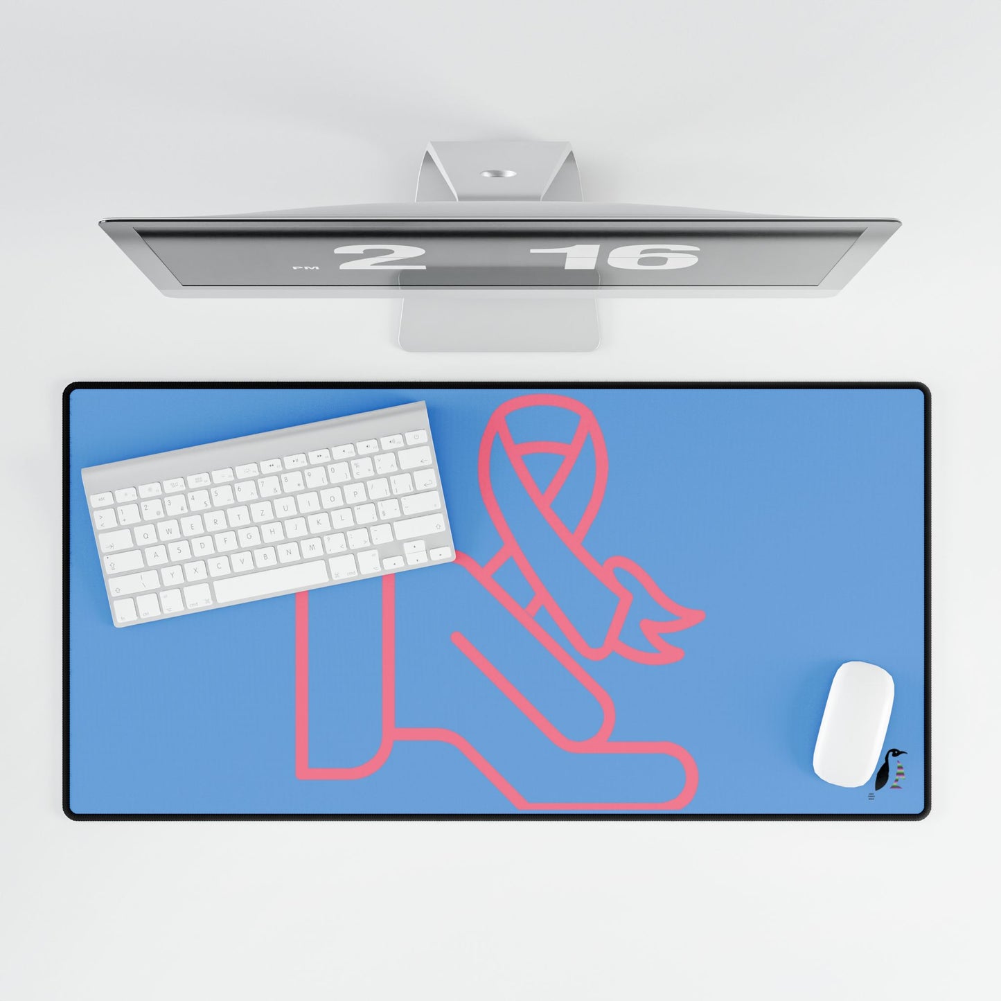 Desk Mats: Fight Cancer Lite Blue