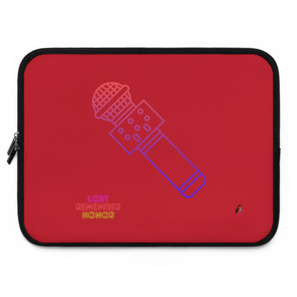 Laptop Sleeve: Music Dark Red