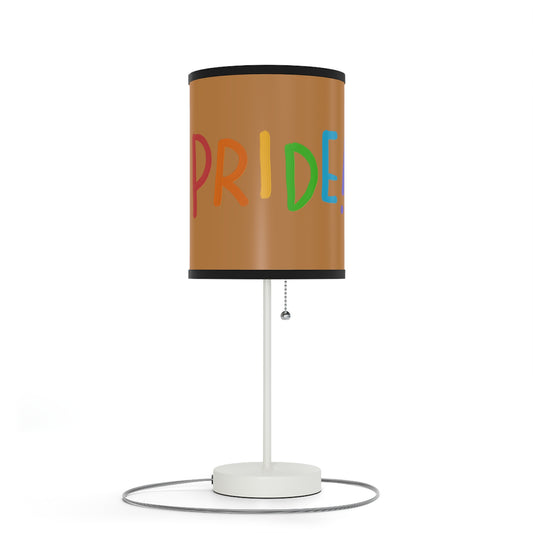 Lamp on a Stand, US|CA plug: LGBTQ Pride Lite Brown