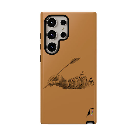 Tough Cases (for Samsung & Google): Writing Lite Brown