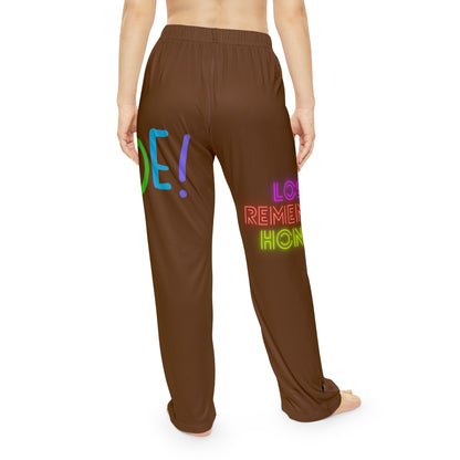 Pambabaeng Pajama Pants: LGBTQ Pride Brown