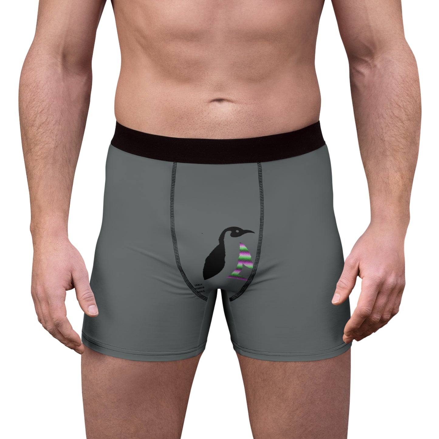 Men's Boxer Briefs: LGBTQ Pride Dark Grey