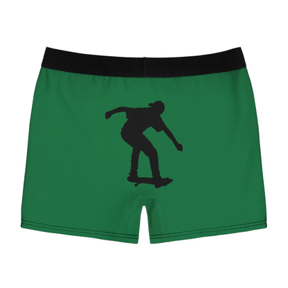 Men's Boxer Briefs: Skateboarding Dark Green