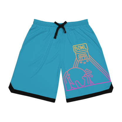 Basketball Rib Shorts: Bowling Turquoise