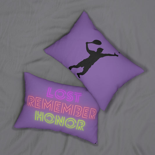 Spun Polyester Lumbar Pillow: Tennis Lite Purple