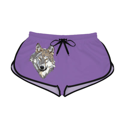 Women's Relaxed Shorts: Wolves Lite Purple