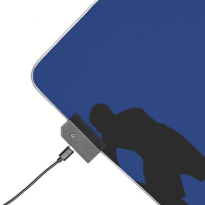 LED Gaming Mouse Pad: Basketball Dark Blue