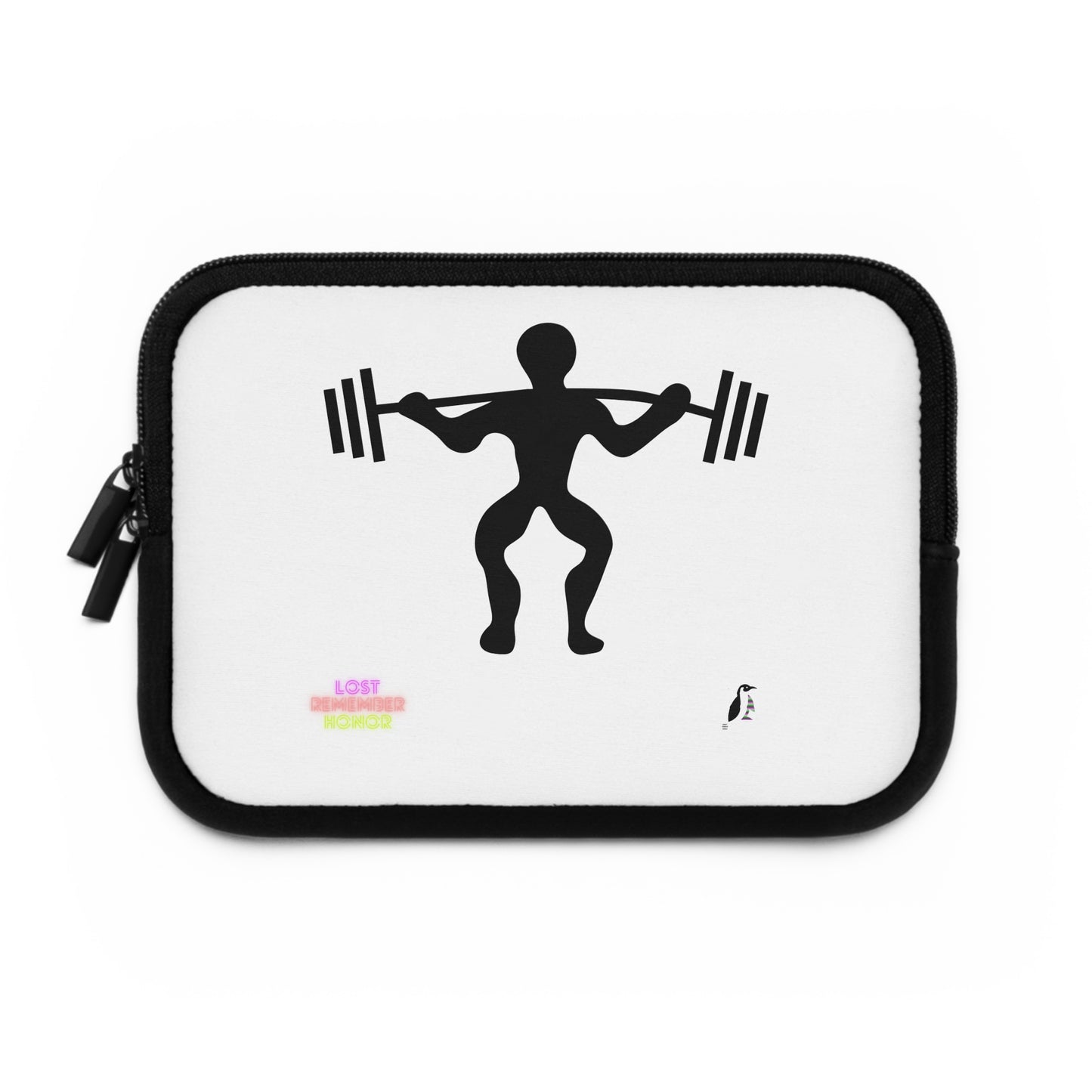 Laptop Sleeve: Weightlifting White