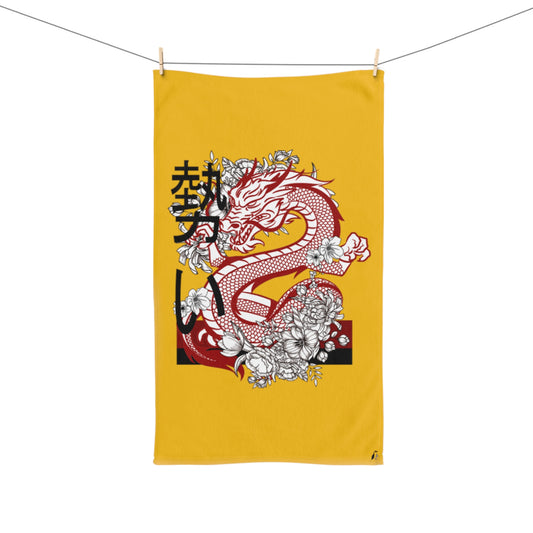 Hand Towel: Dragons Yellow