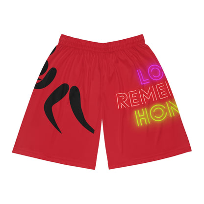 Basketball Shorts: Wrestling Dark Red