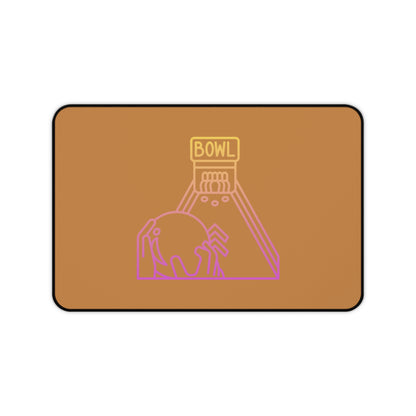 Desk Mat: Bowling Lite Brown