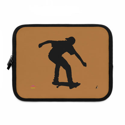 Laptop Sleeve: Skateboarding Lite Brown