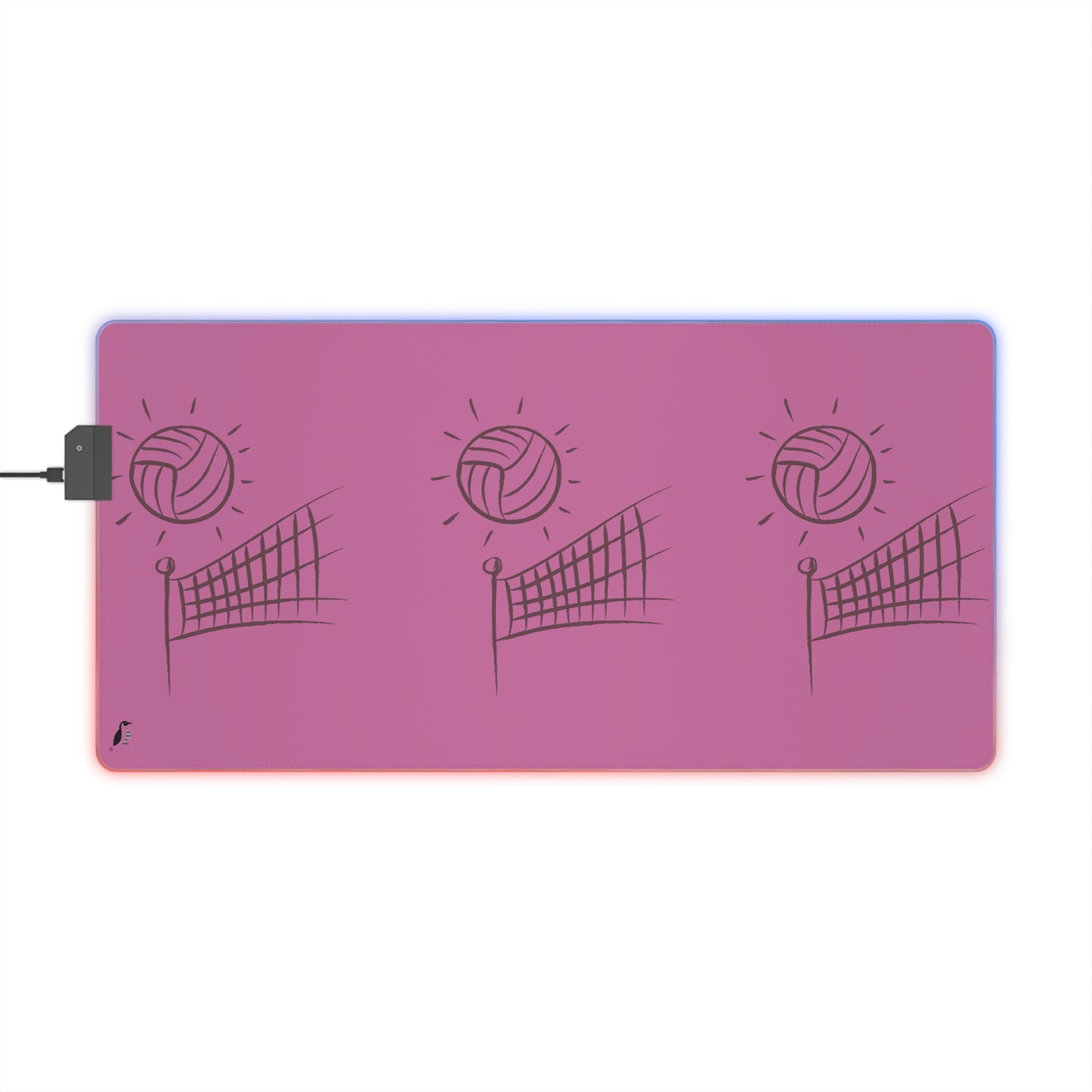 LED Gaming Mouse Pad: Volleyball Lite Pink