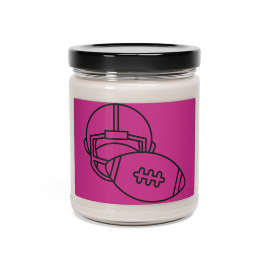 Scented Soy Candle, 9oz: Football Pink