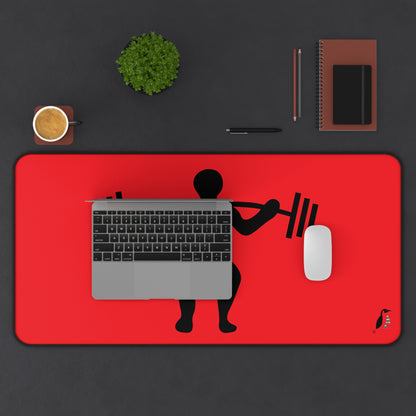 Desk Mat: Weightlifting Red