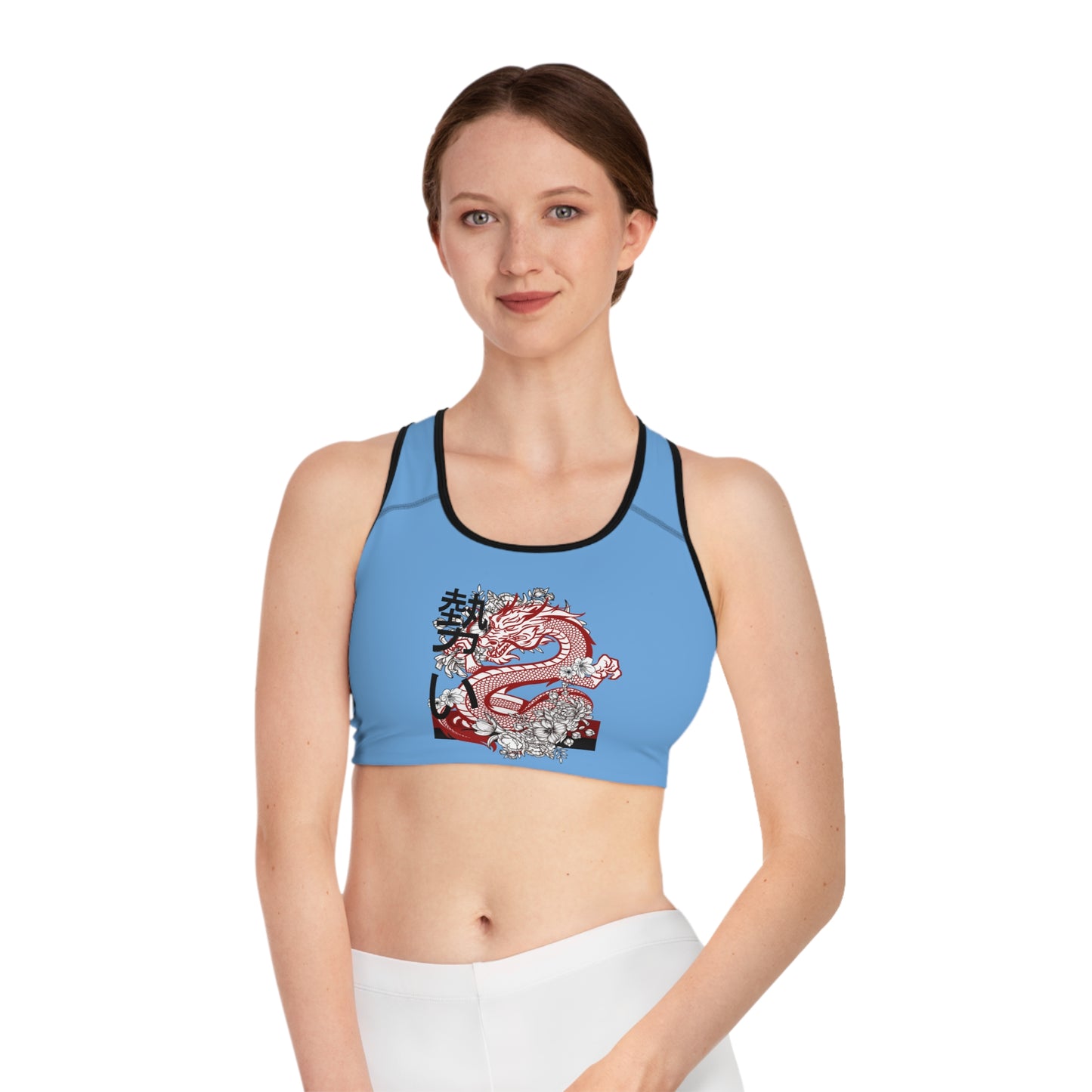 Sports Bra: Dragons Lite Blue