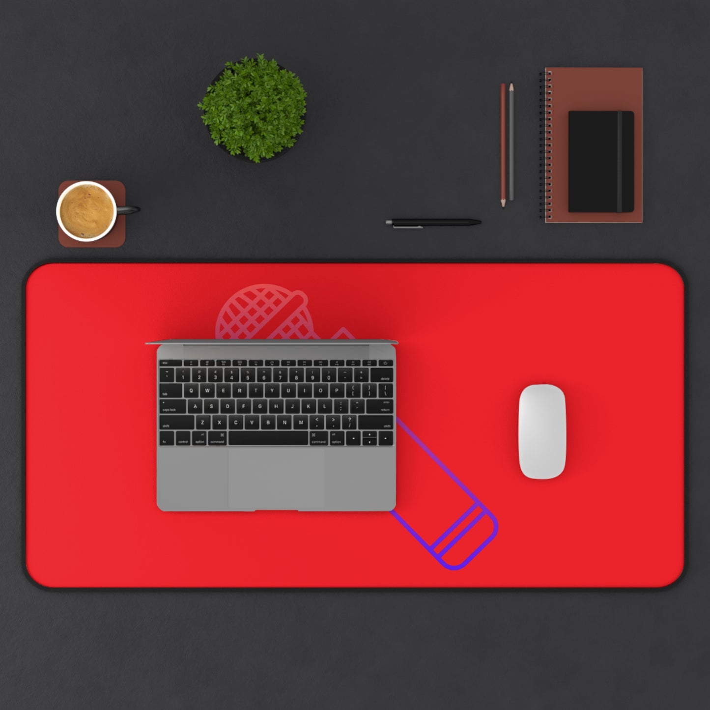 Desk Mat: Music Red