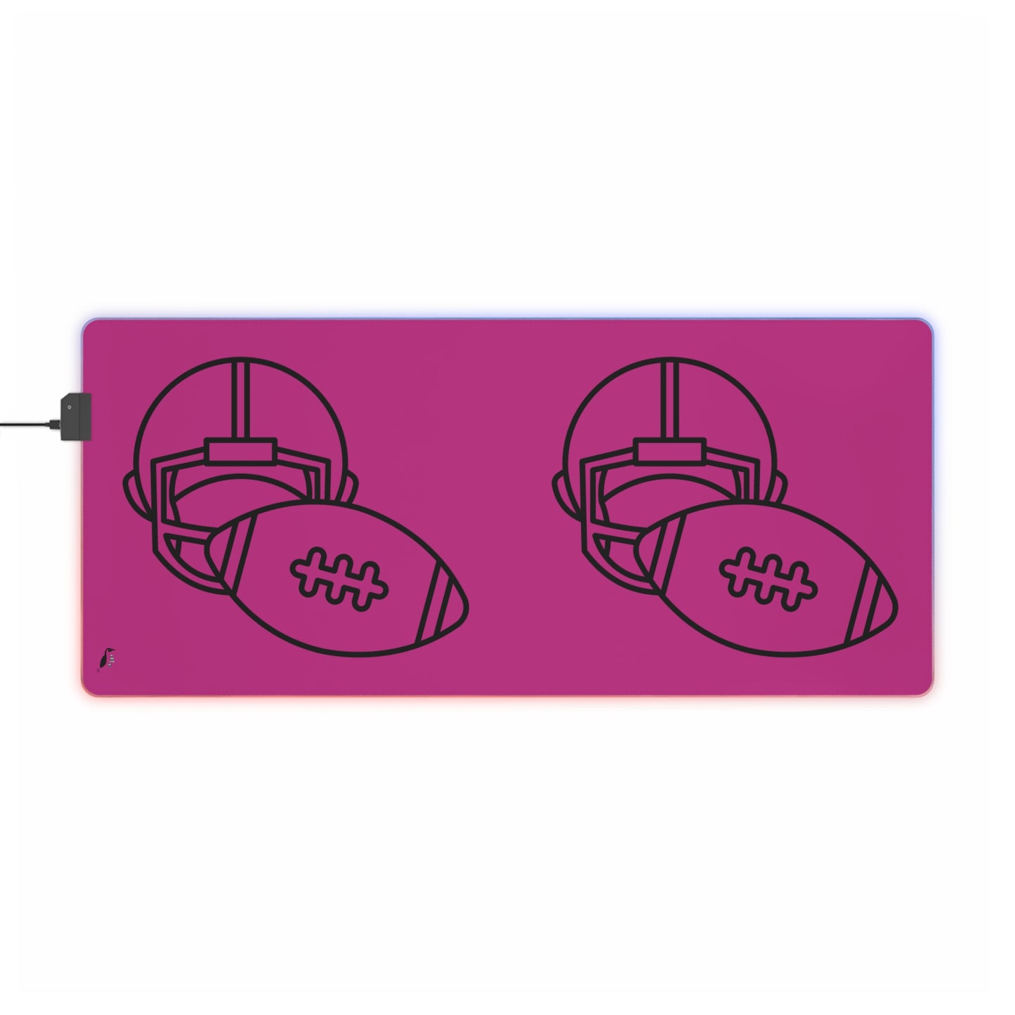 LED Gaming Mouse Pad: Football Pink