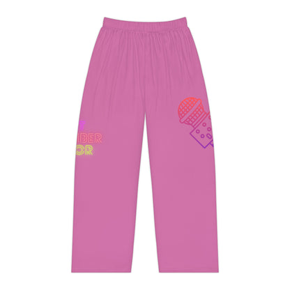 Women's Pajama Pants: Music Lite Pink