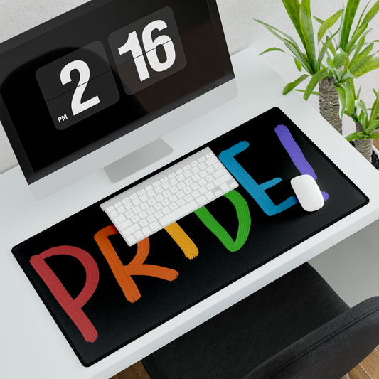 Desk Mats: LGBTQ Pride Black