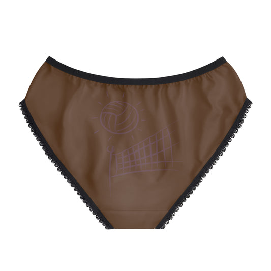 Women's Briefs: Volleyball Brown