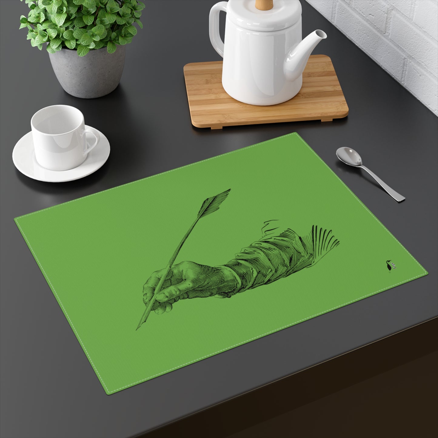 Placemat, 1pc: Writing Green