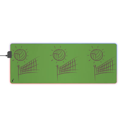 LED Gaming Mouse Pad: Volleyball Green