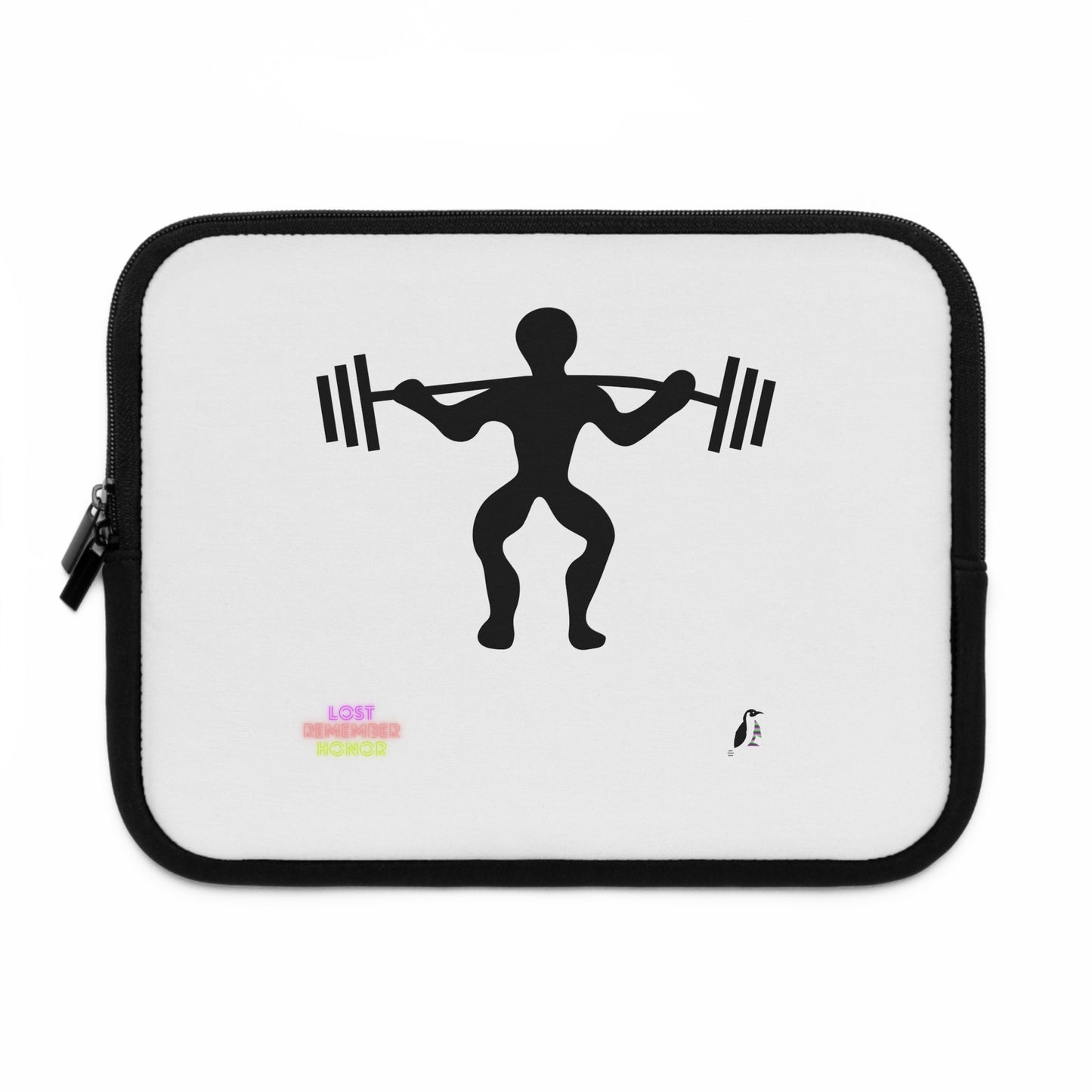 Laptop Sleeve: Weightlifting White