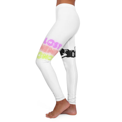 Women's Spandex Leggings: Racing White