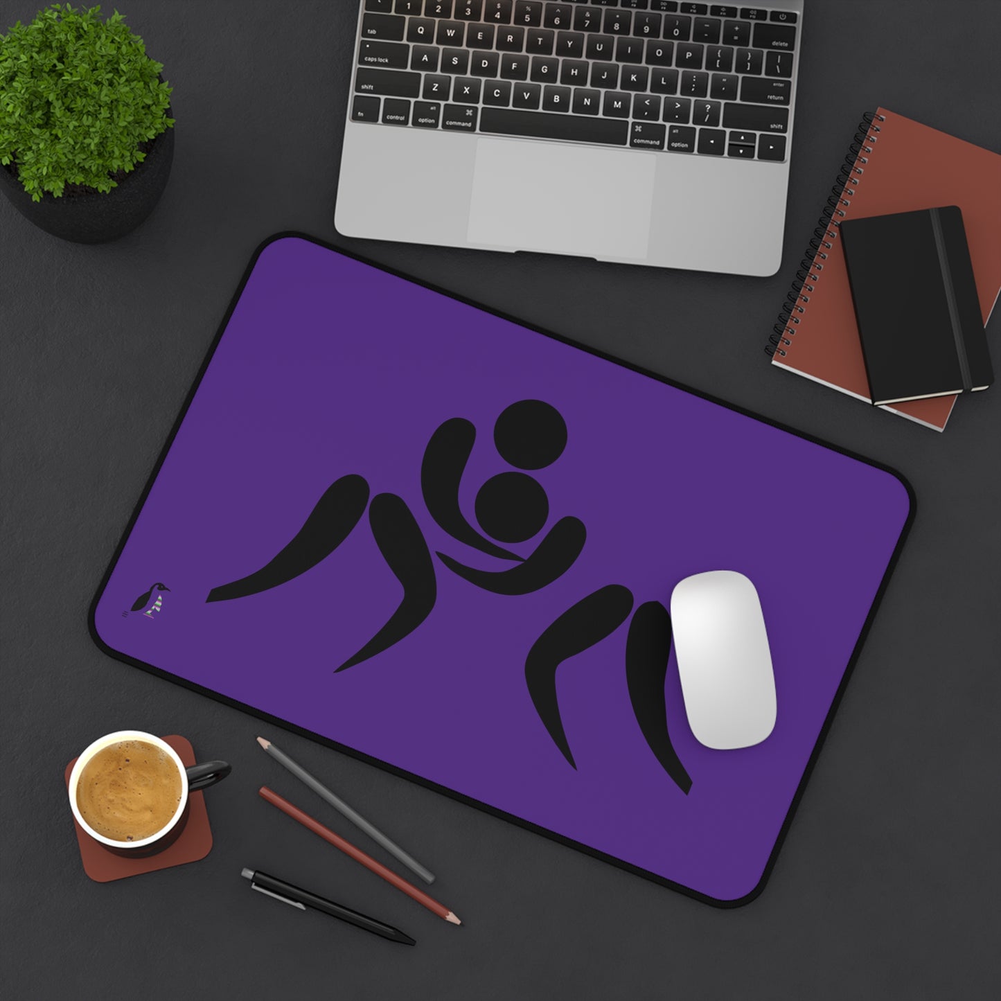 Desk Mat: Wrestling Purple