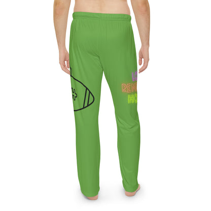 Men's Pajama Pants: Football Green