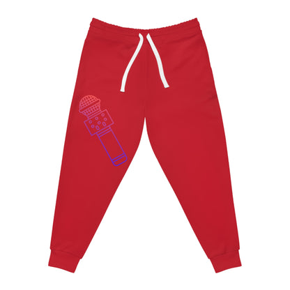 Athletic Joggers: Music Dark Red