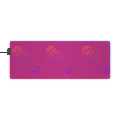 LED Gaming Mouse Pad: Music Pink