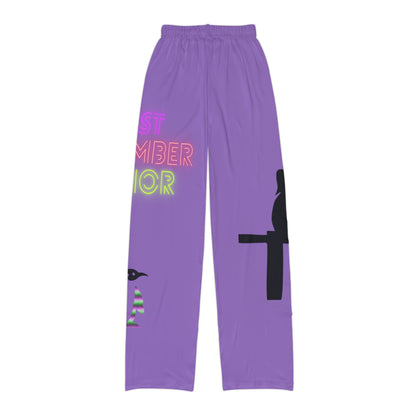 Kids Pajama Pants: Fishing Lite Purple