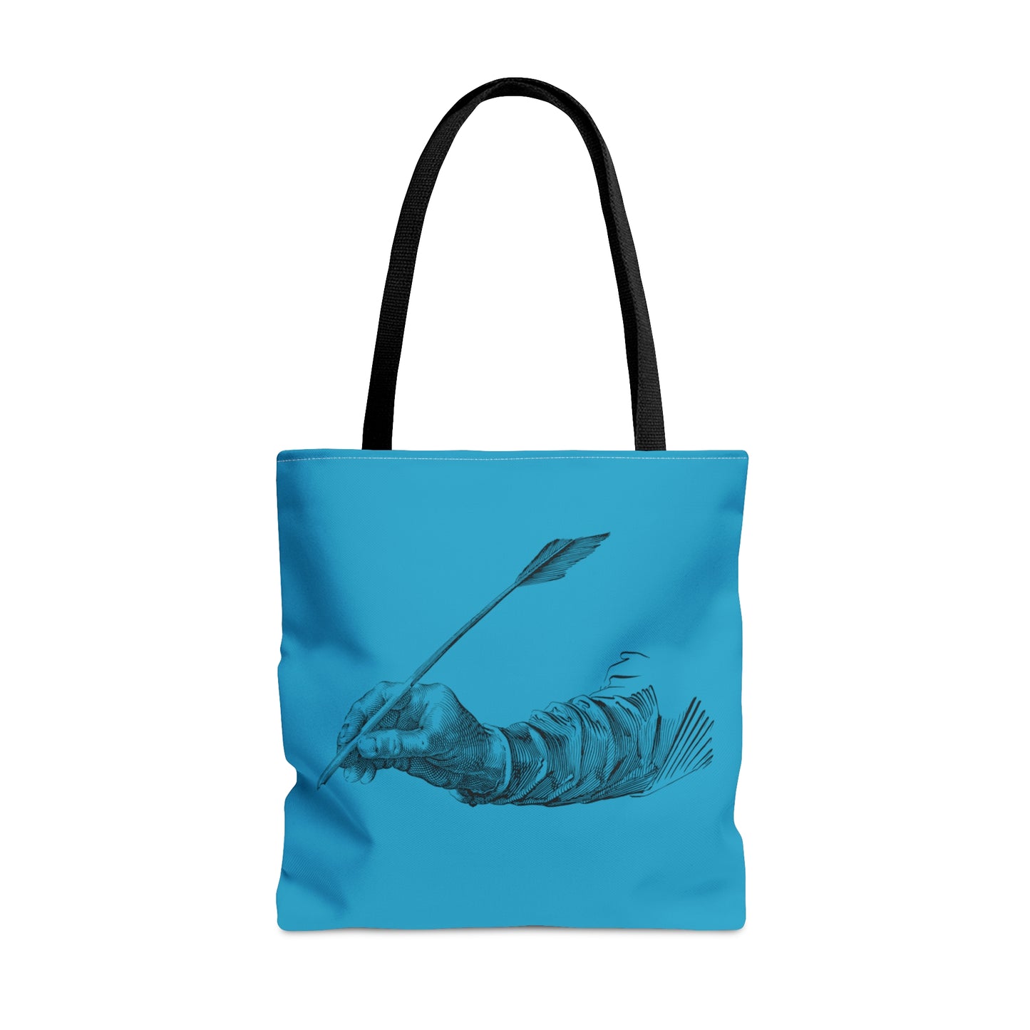 Tote Bag: Writing Turquoise